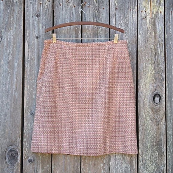 INC Tweed-y Retro Midi Skirt -14- NWT - Picture 3 of 16
